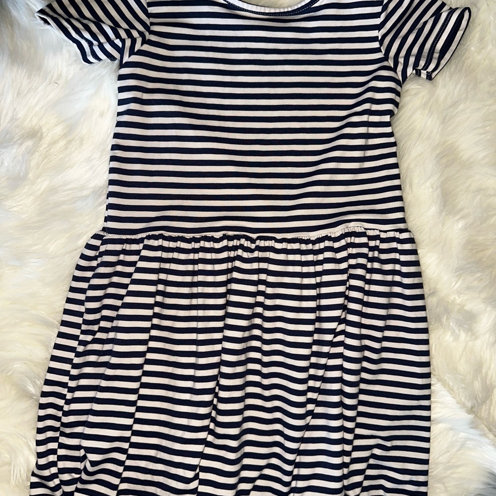 Striped Navy and White Kids Dress